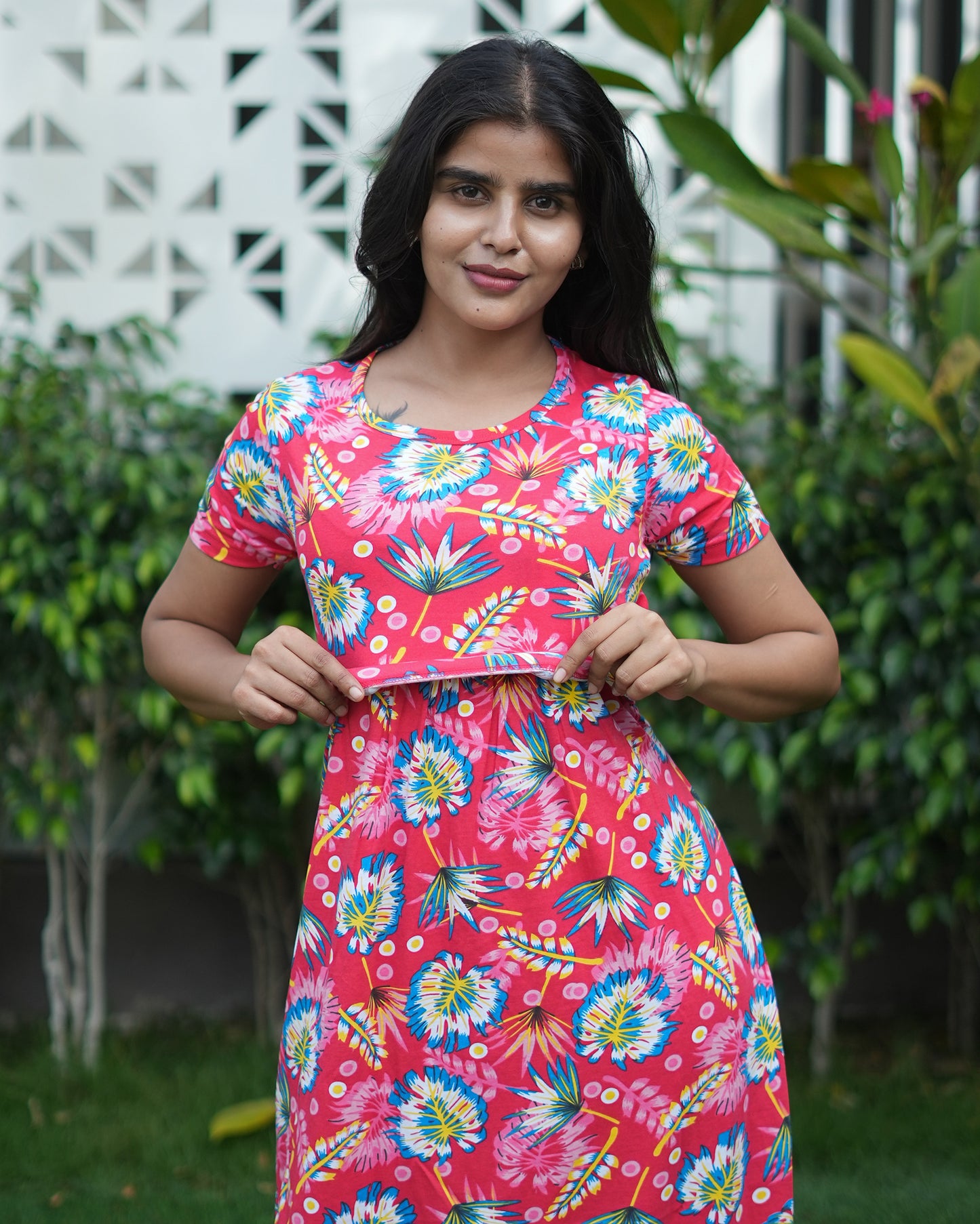 Rani Pink Floral Feeding Maxi