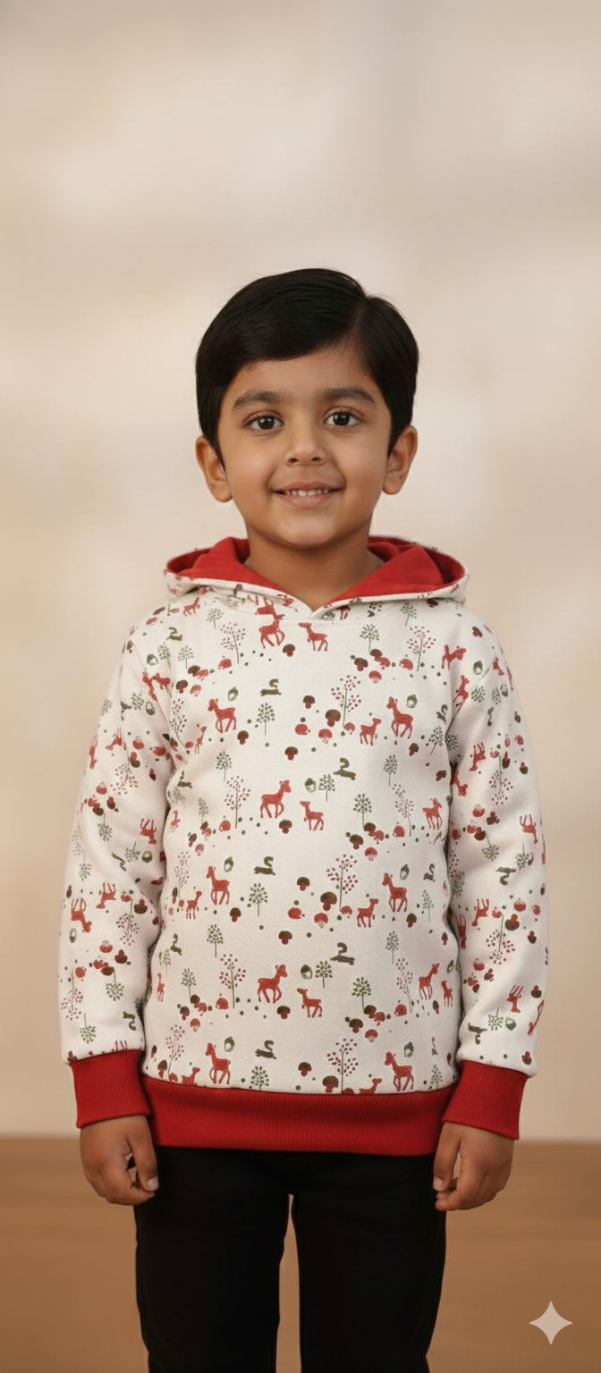 Red Deer All over Printed Hoodies