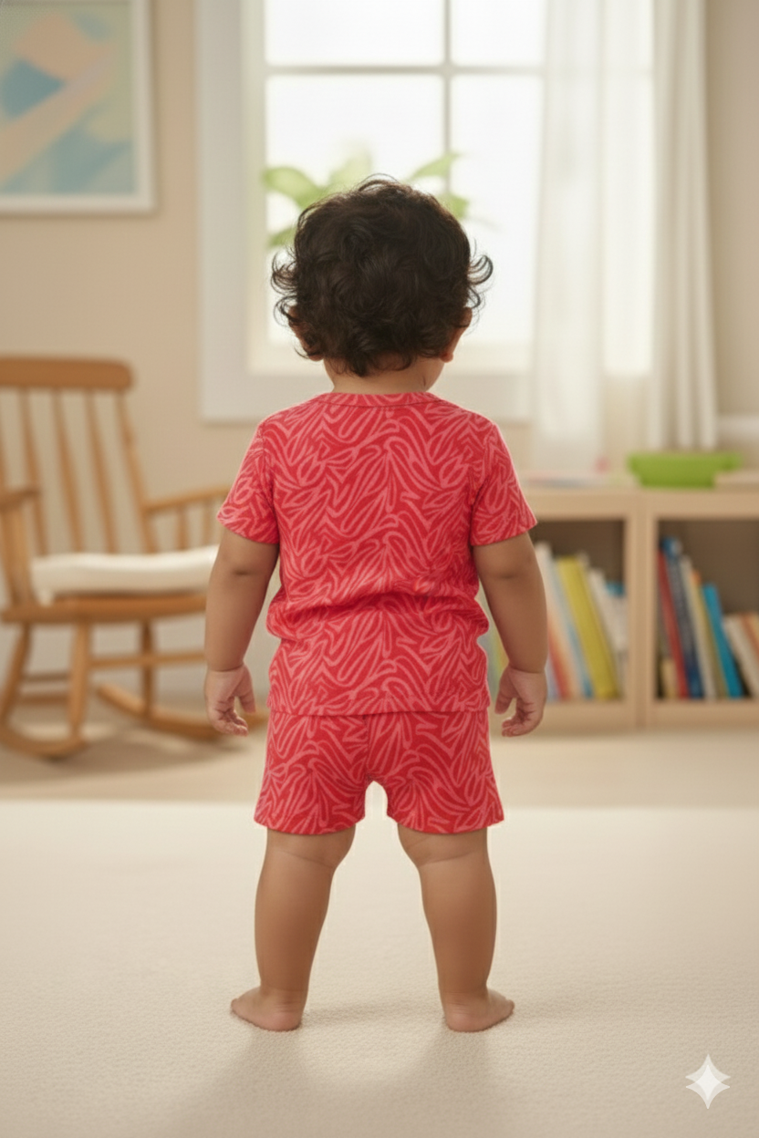 Red Wave cozy Baby Playtime Lounge Set