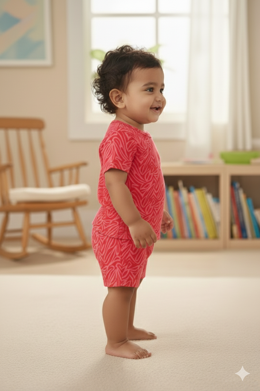 Red Wave cozy Baby Playtime Lounge Set