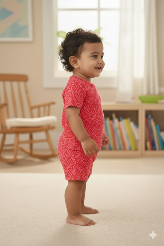 Red Wave cozy Baby Playtime Lounge Set