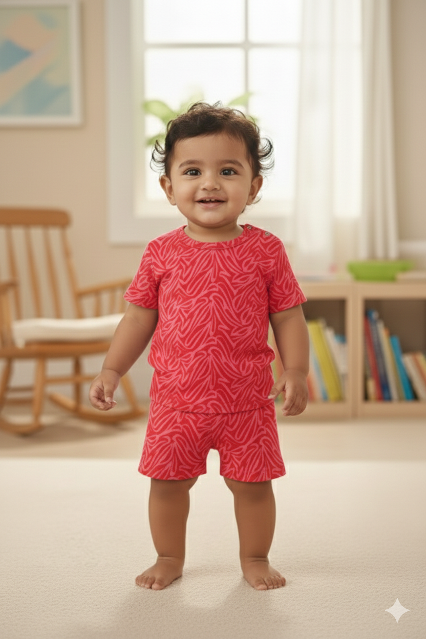 Red Wave cozy Baby Playtime Lounge Set