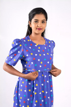 Capri Feeding Wear with Puff Sleeve Royal Heart