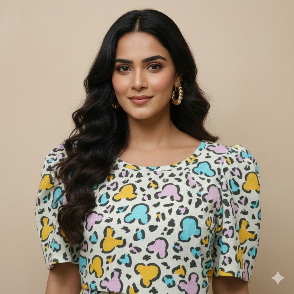 Zipless Feeding Maternity Gown T Sandal - Puff sleeve 52 inches