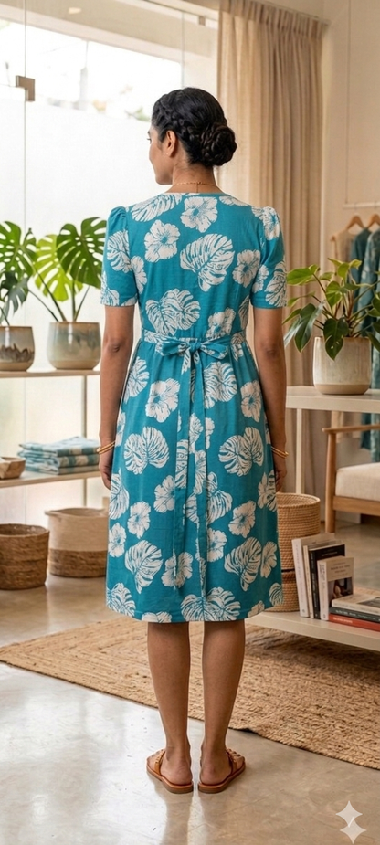 Zipless Feeding wear Torquise Leaf  42 Inches