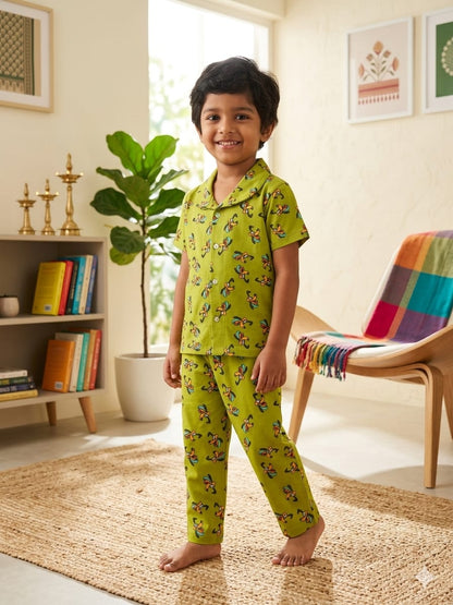 GREEN MICKEY   Kids Nightsuit Set