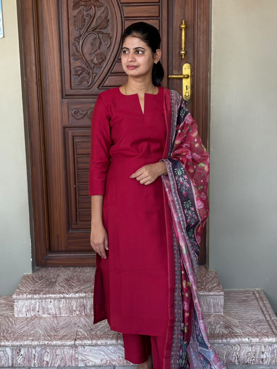 Wine Bloom 3-piece Ethnic Set |J - 001