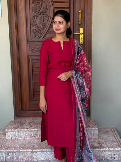 Wine Bloom 3-piece Ethnic Set |J - 001