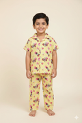 Yellow Mickey Printed kids nightsuit set
