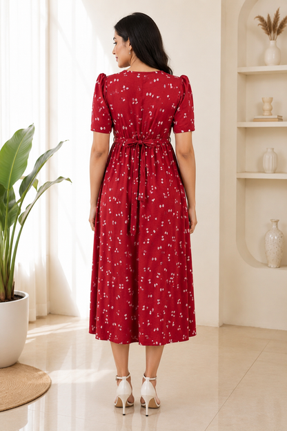 Casual Lounge Wear Non Feeding with puff Red Chocolate